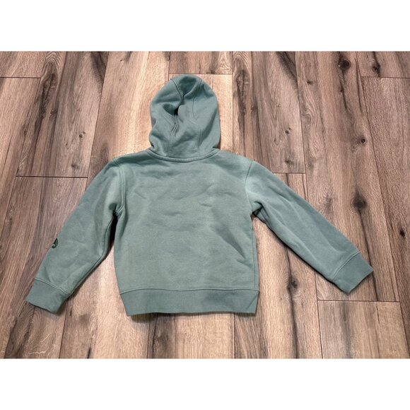 Carhartt Kids Green Zip-Up Hoodie Size 4T With Logo Print On Sleeve & Chest - Picture 3 of 3